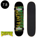 ■CREATURE SKATEBOARDS ブランド / CREATURE（クリーチャー） モデル / CATACOMB SK8 COMPLETE デッキ 幅 / 7.8inch（約19.81cm） 長さ / 31inch（約78.74cm） 100％北米メイプル トラック BULLETトラック ウィール 53mm 95A ベアリング ABEC 5 クリーチャースケートボードは、 優れた耐久性、ポップ（跳ね返り）を兼ね備えた、高品質のデッキです。 ベアリングはABEC5を装備しているので、スピードが段違い！ コストパフォーマンスに優れており、組立済みなので届いたらすぐに乗っていただけます！ *在庫共有の為、タイミングによっては完売となる場合がございますので、お早目のご注文をお勧めいたします。 *PCモニターにより若干色が違って見えることがあります。 *仕様は予告なく変更される場合があります。 *こちらの商品は返品・交換をお受付けできません。 *入荷時期によってトラック・ウィール等のメーカーが異なる場合がございます。 【CREATURE】 ホラー映画をモチーフにした明確なブランドビジョンと、プールやコンクリートセクションを攻め立てるスタイルを 確立し、揺るぎない存在感でシーンに君臨するヘッシュなブランドCREATURE。 1993年にブランドが始動したが、98年に忽然と姿を消し闇の中に。。 そして2004年長年の沈黙を破ってハードコアなスケートヴァンパイア達が集結し、突然の復活で墓場から蘇った。 ブラックとグリーンのブランドカラーを基準に、ホラーテイストの激しいグラフィックで特徴でヘッシュなスケーター達に支持されているブランドである。 CREATURE一覧はこちら メーカー希望小売価格はメーカーサイトに基づいて掲載しています