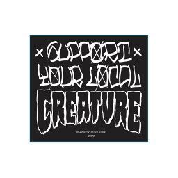 CREATURE クリーチャー5in x 4.5in SUPPORT STICKERデカール ステッカー シール スケートボード スケボー ストリート sk8 skateboard