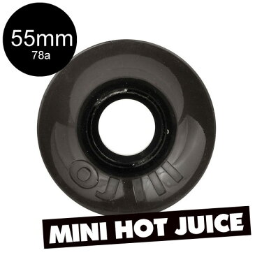 【OJ WHEELS オージェイウィール】55mm HOT JUICE MINI 78A WHEELS TRANS BLACKソフトウィール トランスブラック クルーザー ホットジュース スケートボード スケボー sk8 skateboard