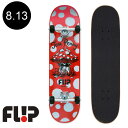 ■FLIP SKATEBOARDS ブランド：FLIP（フリップ） モデル：PENNY MASHROOM SK8 COMPLETE デッキ 幅：8.13inch（約20.65cm） 長さ：32inch（約81.28cm） 100％北米メイプル トラック HKDトラック ウィール 52mm ベアリング ABEC 7 フリップスケートボードは、100％北米メイプルを使用しており、 優れた耐久性、ポップ（跳ね返り）を兼ね備えた、高品質のデッキです。 さらにABEC 7を装備しているので、スピードが段違い！ 組立済みなので、すぐに乗っていただけます！ *在庫共有の為、タイミングによっては完売となる場合がございますので、お早目のご注文をお勧めいたします。 *PCモニターにより若干色が違って見えることがあります。 *商品の仕様は予告なく変更される場合があります。*こちらの商品は返品・交換をお受付けできません。 *入荷時期によってトラック・ウィール等のメーカーが異なる場合がございます。 【FLIP（フリップ）ライダー】 Geoff Rowley：Tom Penny：Arto Saari：David Gonzalez：Luan Oliveira：Ali Boulala：Ben Nordberg：Greyson Fletcher 【FLIP（フリップ）ブランド】 イギリスからブランドをスタートさせ、社長Jeremy FoxによりDeathboxという名前で創立。 その後 Geoff Rowley、Tom Penny、Rune Glifberg、Andy Scottらが、アメリカ カリフォルニアに移り、チーム名を「Flip」に改名。 伝説のスケーターのTom Pennyは、全世界のスケーターの憧れとなっている一人。 現在も活躍し、彼のの持つ重力を感じさせない浮遊感のあるスタイルと、どんなシチュエーションにも対応できる完璧な回しトリックは、現役のプロスケーターのファンも多いことでも有名。 現在では世界一のスケートチームと言われている。 またFLIPのアマになるのは、他のブランドのプロになるより難しいほどの実力者揃い。 業界屈指の実力派ライダーが在籍し、素晴しい作品を世に送り出し続けている。 次世代スーパースターのDavid GonzalezやLuan Oliveiraの目まぐるしい活躍や、一度はチームを離れまたカムバックしてきたArto Saariなど常に話題の絶えないFLIPチームから目が離せない。 ▼FLIP商品一覧はこちら