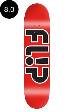 【FLIP フリップ】8.0in x 31.50in OUTLINED RED TEAM DECKデッキ ロゴ スケートボード スケボー ストリート sk8 skateboard【2011】
