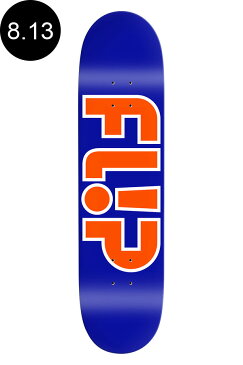 【FLIP フリップ】8.13in x 32.00in OUTLINED BLUE TEAM DECKデッキ ロゴ スケートボード スケボー ストリート sk8 skateboard【2011】