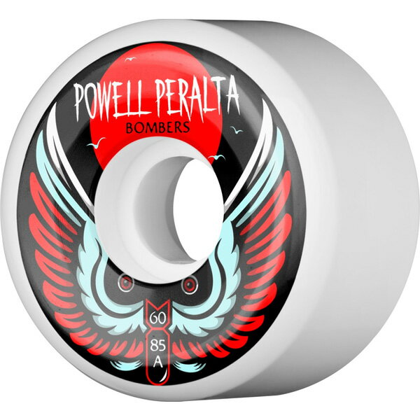 ■POWELL PERALTA モデル：60mm BOMBER 3 WHITE 85A WHEEL カラー：WHITE サイズ（直径）：60mm サイズ（幅）：40mm 硬さ：85A 正規輸入品 スピード・耐久性・適度なグリップに定評のあるPOWELL WHEELS *大きめのウィールは、デッキとトラックの間にライザーパッドの装着をおすすめします。 *PCモニターにより若干色が違って見えることがあります。 *仕様は予告なく変更される場合があります。 【パウエル・ペラルタ】 スケートボードの歴史を語る上で外せない、老舗の最重要スケートブランドPOWELL PERALTA。 それは1978年のこと、有能な機械工学士としてスケートボードの新たな形を創りだしたジョージ・パウエルと、 当時多大な知名度を誇ったプロスケーターのステイシー・ペラルタがタッグを組み、結成された。 また同ブランドが組織するチームはボーンズ・ブリゲードと呼ばれ、数々の有名なスケーターを輩出。 そして、1984年にスケート史において初のスケートビデオ「The Bones Brigade Video Show」をリリースし、 世界中へと流通させ、その名を轟かせた。 80年代のスケートシーンを席巻し、現在のスケートの基盤を築いた伝説のスケートブランドである。