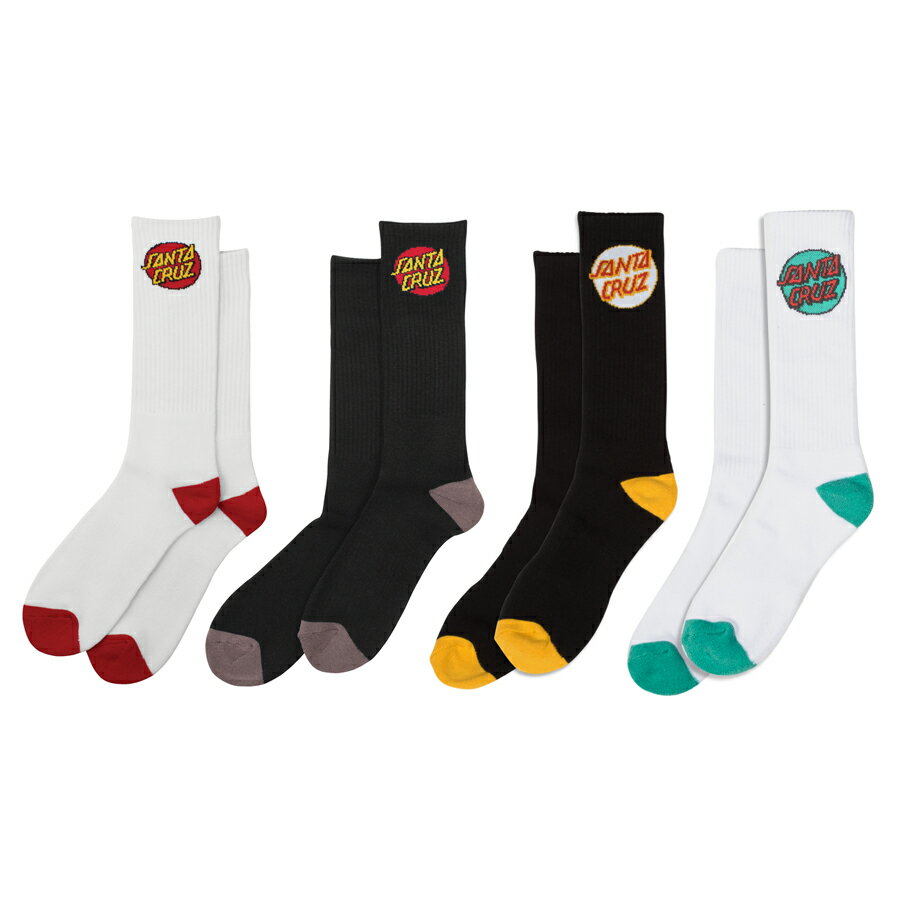 SANTA CRUZ サンタクルーズCRUZ CREW SOCKS MENSソックス 2ペア4枚 靴下 スケートボード スケボー sk8 skateboard(CP)