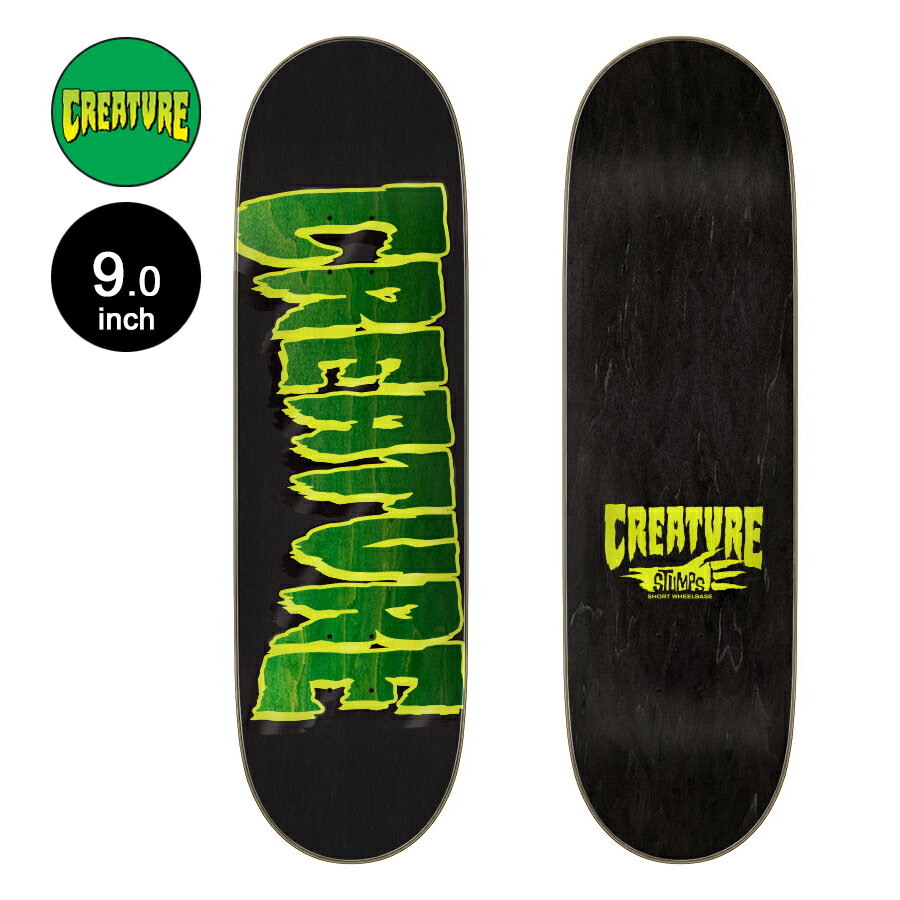 CREATURE クリーチャースケボー デッキ 9.0 LOGO OUTLINE STUMPS TEAM DECKスケートボード ストリート sk8 skateboard 板