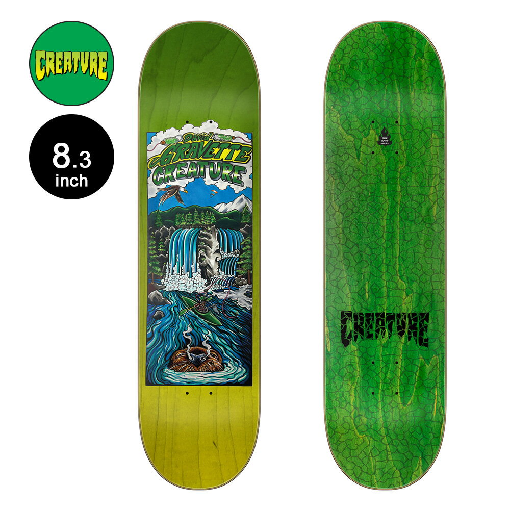 CREATURE クリーチャースケボー デッキ 8.3 GRAVETTE HIPPIE FALLS PRO DECKデビッド・グラベッティ スケートボード ストリート sk8 skateboard 板