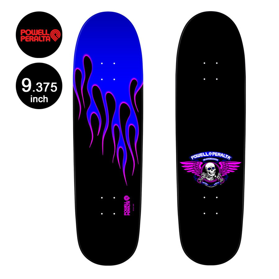 POWELL PERALTA ѥ롦ڥ륿ܡ ǥå 9.375 NITRO HOT ROD FLAMES BLUE/BLACK DECK SHAPE 94ɥ ȥ꡼ sk8 skateboard ġ2304