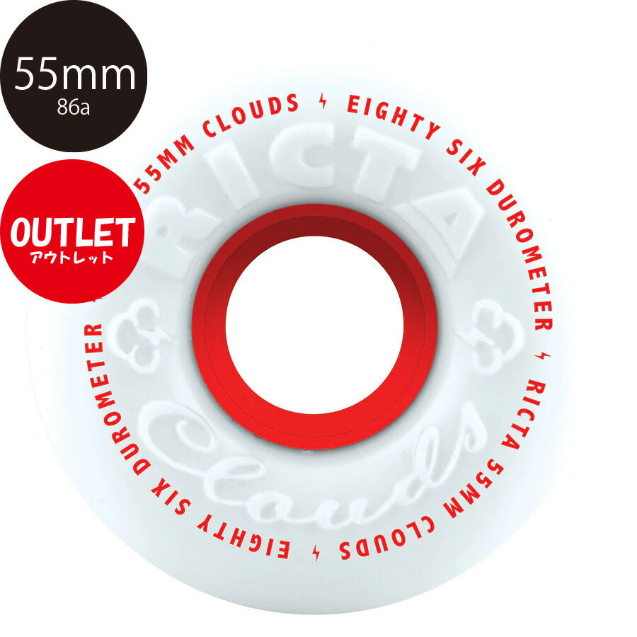 RICTA ꥯ55mm CLOUDS RED 86A WHEELSեȥ(4ĥå)饦 롼 եޡ ȥܡ ܡ sk8 skateboard  顼  Ť ®2212