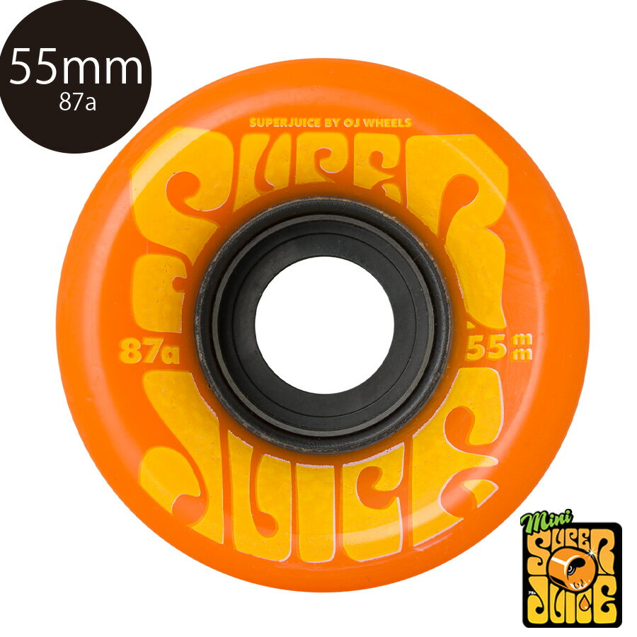 OJ WHEELS 55mm MINI SUPER JUICE 87A WHEELS ORENGE/YELLOWեȥ(4ĥå)ۥ磻 ѡ塼 ۥåȥ塼 롼󥰥ܡ ư ȥܡ ܡ sk8 skateboard  ...