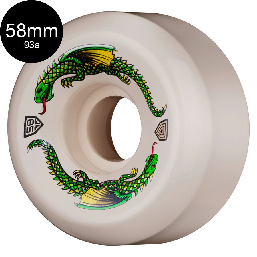 POWELL PERALTA ѥ롦ڥ륿58mm x 33mm DRAGON FORMULA WHITE 93A WHEELեȥ (4ĥå) ɥ饴եߥ ȥܡ ܡ sk8 skateboard  顼  ®2301