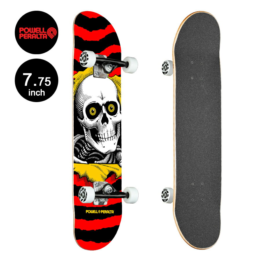 POWELL PERALTA ѥ롦ڥ륿7.75in x 31.08in RIPPER SKATEBOARD COMPLETE BLACK/REDץ꡼ȥǥå(Ω)ȥܡ ܡ   鿴 sk82201