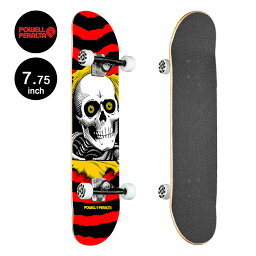 POWELL PERALTA パウエル・ペラルタ7.75in x 31.08in RIPPER SKATEBOARD COMPLETE BLACK/REDコンプリートデッキ(完成組立品)スケートボード スケボー 初めて オススメ 初心者 sk8【2201】