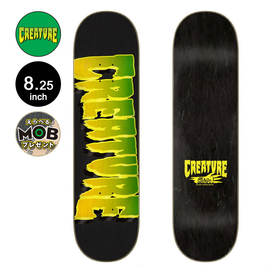 CREATURE クリーチャースケボー デッキ 8.25 LOGO OUTLINE STUMPS TEAM DECKスケートボード ストリート sk8 skateboard 板