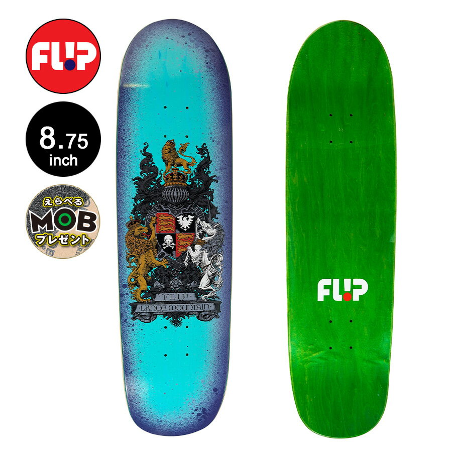 FLIP フリップスケボー デッキ 8.75 MOUNTAIN CREST FADER BLUE PRO DECKデッキ ランス マウンテン スケートボード スケボー ストリート sk8 skateboard 板【2212】