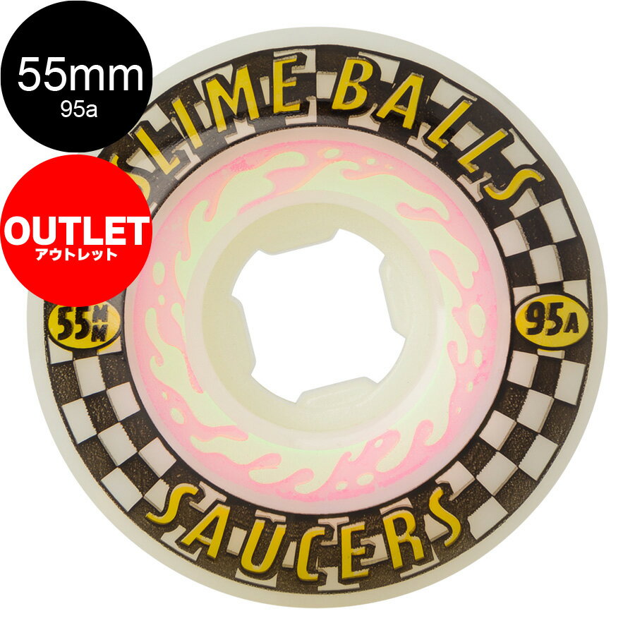 SLIME BALLS スライムボールズ55mm SAUCERS 95A WHEELSハードウィール(4個セット)スケートボード スケボー sk8 skateboard タイヤ ローラー 車輪 トリック スライド グラインド【2112】