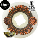 OJ WHEELS オージェイウィール55mm TEAM LINE ORIGINAL WHITE BLACK/ORANGE HARDLINE 99A WHEELSハードウィール(4個セット)スケートボード スケボー sk8 skateboard タイヤ ローラー 車輪 トリック スライド グラインド【2212】