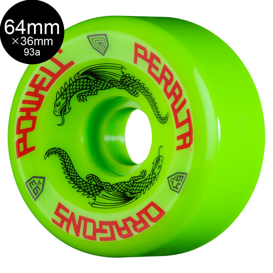 POWELL PERALTA ѥ롦ڥ륿64mm x 36mm DRAGON FORMULA GREEN 93A WHEELեȥ (4ĥå) ɥ饴եߥ ȥܡ ܡ sk8 skateboard  顼  ®2304