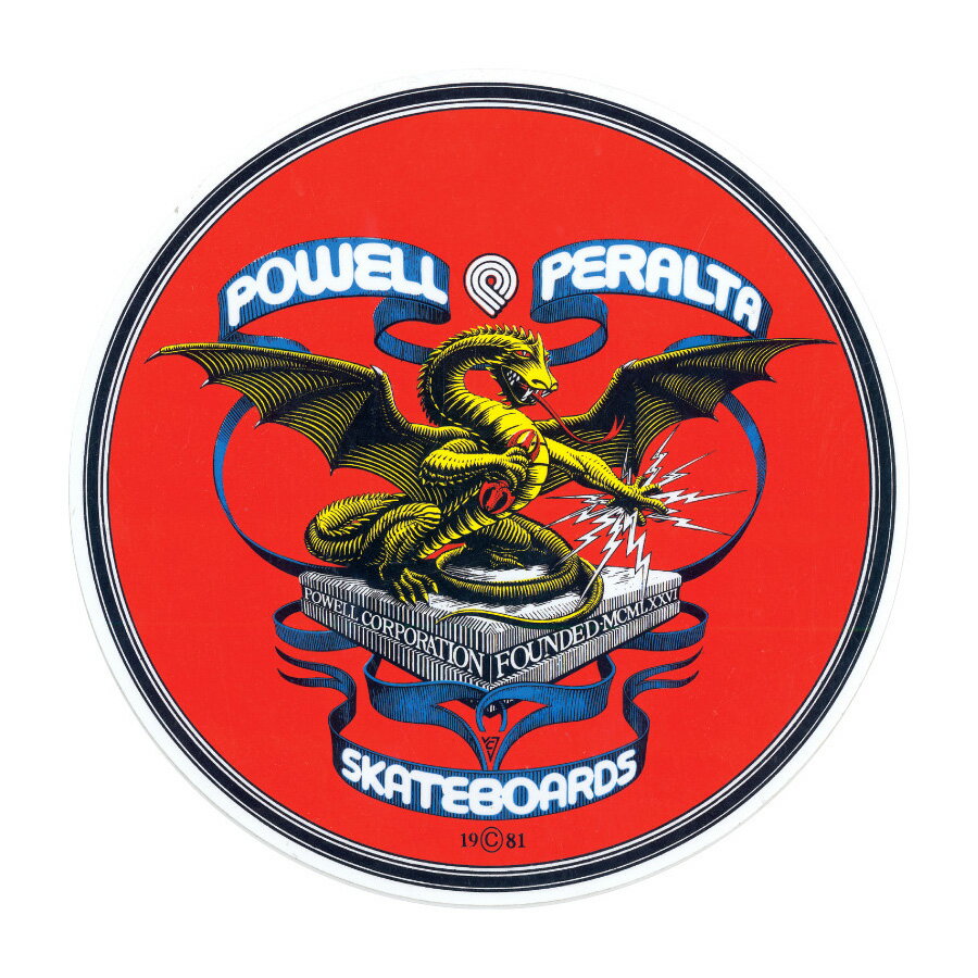 POWELL PERALTA パウエル・ペラルタ4inch BANNER DRAGON STICKERステッカードラゴン デカール スケートボード スケボー sk8 skateboard