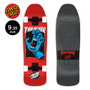 ■SANTA CRUZ SKATEBOARDS 商品詳細 ブランド：SANTA CRUZ(サンタクルーズ) モデル：THRASHER SCREAMING HAND SHAPED CRUISER Santa Cruz x Thrasher 完成組立品 正規輸入品 デッキ 幅：9.35inch(約23.74cm) 長さ：31.7inch(約80.51cm) ノーズ：5.95inch テール：6.2505inch ホイールベース：15.25inch トラック INDEPENDENT：159トラック ウィール OJ WHEELS：KEYFRAME 58mm 86A(ソフトウィール) *在庫共有の為、タイミングによっては完売となる場合がございます。 *PCモニターにより若干色が違って見えることがあります。 *商品の仕様は予告なく変更になる場合があります。 *こちらの商品は返品・交換をお受付けできません。 【SANTA CRUZ】 1973年カリフォルニアはサンタクルーズにて発足し深い歴史を誇るスケートカンパニーSANTA CRUZ。 元々はサーフブランドとしてスタートしたブランドだが、後にサーフボードの余剰資材を用いて制作した頑強なデッキが支持を集めるようになる。 SCREAMING HANDで知られるアーティストのジム・フィリップスを起用し、数々の名作デッキをリリースするほか、クリスチャン・ホソイなどが在籍し、パンクなアティチュードを誇ったチーム構成とブランドイメージ、 画家的なプロダクト展開とスタイルあふれる映像作品の数々。 スケートボードに革命を起こしたブランドである。 SANTA CRUZ一覧はこちら