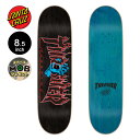 SANTA CRUZ サンタクルーズスケボー デッキ 8.5 THRASHER SCREAMING FLAME LOGO TEAM DECKスラッシャー コラボ スクリーミングハンド スケートボード ストリート sk8 skateboard 板【2309】