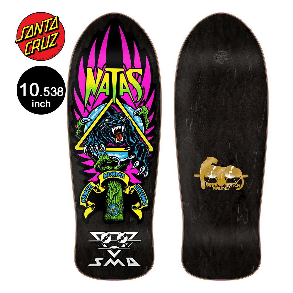 SANTA CRUZ サンタクルーズスケボー デッキ 10.538 NATAS PANTHER LENTICULAR REISSUE DECKナタス・パンサー 80' リイシュー オールドスクール 復刻 スケートボード 板【2401】