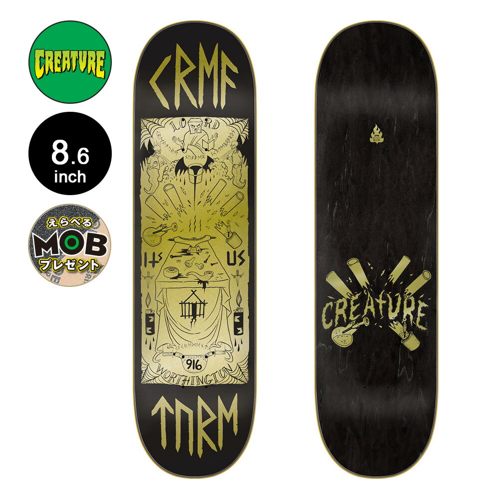 CREATURE クリーチャースケボー デッキ 8.6 WORTHINGTON ALTAR PRO DECKクリス・ラッセル スケートボード ストリート sk8 skateboard 板