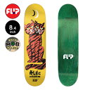 ■FLIP SKATEBOARDS 商品画像 ブランド：FLIP(フリップ) モデル：CREATURES MAJERUS PRO DECK 7プライ 正規輸入品 サイズ 幅：8.4inch(約21.33cm) 長さ：32.38inch(約82.24cm) *デッキテープの貼り付けは、お客様ご自身もしくはお近くのスケート販売店にてお願い致します。 *PCモニターにより若干色が違って見えることがあります。 *商品の仕様は予告なく変更になる場合があります。 【FLIP SKATEBOARDS】 イギリスからブランドをスタートさせ、社長Jeremy FoxによりDeathboxという名前で創立。 その後 Geoff Rowley、Tom Penny、Rune Glifberg、Andy Scottらが、アメリカ カリフォルニアに移り、チーム名を「Flip」に改名。 伝説のスケーターのTom Pennyは、全世界のスケーターの憧れとなっている一人。 またFLIPのアマになるのは、他のブランドのプロになるより難しいほどの実力者揃い。 業界屈指の実力派ライダーが在籍し、素晴しい作品を世に送り出し続けている。 次世代スーパースターのDavid GonzalezやLuan Oliveiraの目まぐるしい活躍や、一度はチームを離れまたカムバックしてきたArto Saariなど常に話題の絶えないFLIPチームから目が離せない。 FLIP商品一覧はこちら ■プラス550円で、デッキテープの変更が可能です。 （Graphic MOB or Cut MOB） 別途お買い上げいただき、ご注文後に金額の変更をおこないます。 【MOB GRIP（モブ グリップ）の特徴】 粗めの仕様で、しっかりとしたグリップ力が魅力です。 テープに開けられた多くの穴が空気を逃がし、気泡をつくらずデッキに張り付けることができます。 防水仕様で耐久性があり、グリップが消耗しにくいのが特徴です。 粘着性の強い接着剤を使用し、少々の熱さや寒さでは剥がれません。 グリップテープ一覧はこちら