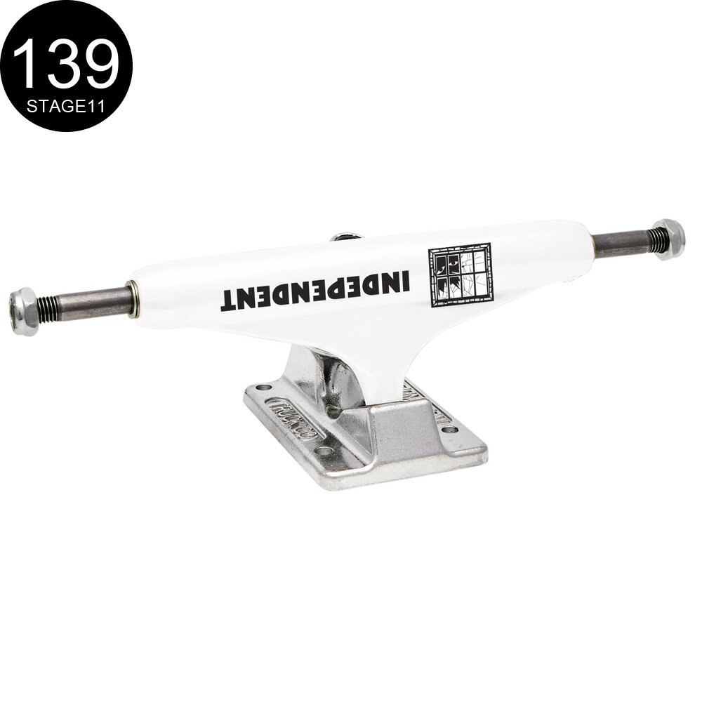 INDEPENDENT インディペンデント139 EVAN SMITH WHITE/SILVER STANDARD TRUCKS(STAGE11)トラック エヴァン・スミス スタンダード インディー スケートボード スケボー sk8 skateboard1個【2401】