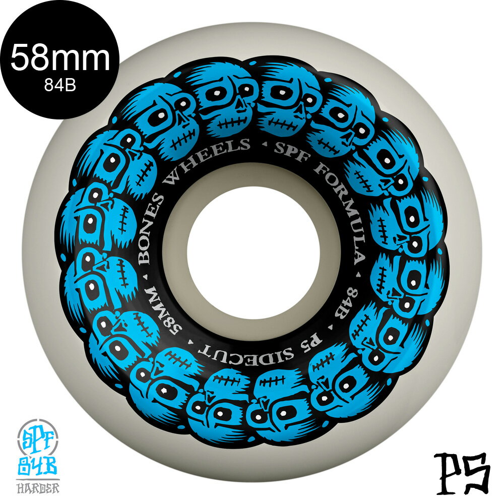 BONES WHEELS ܡ 58mm SPF CIRCLE SKULLS 84B WHEELSϡɥ(4ĥå)ۥ磻 ȥѡ եߥ ȥܡ ܡ sk8 skateboard  顼  ȥå 饤 饤