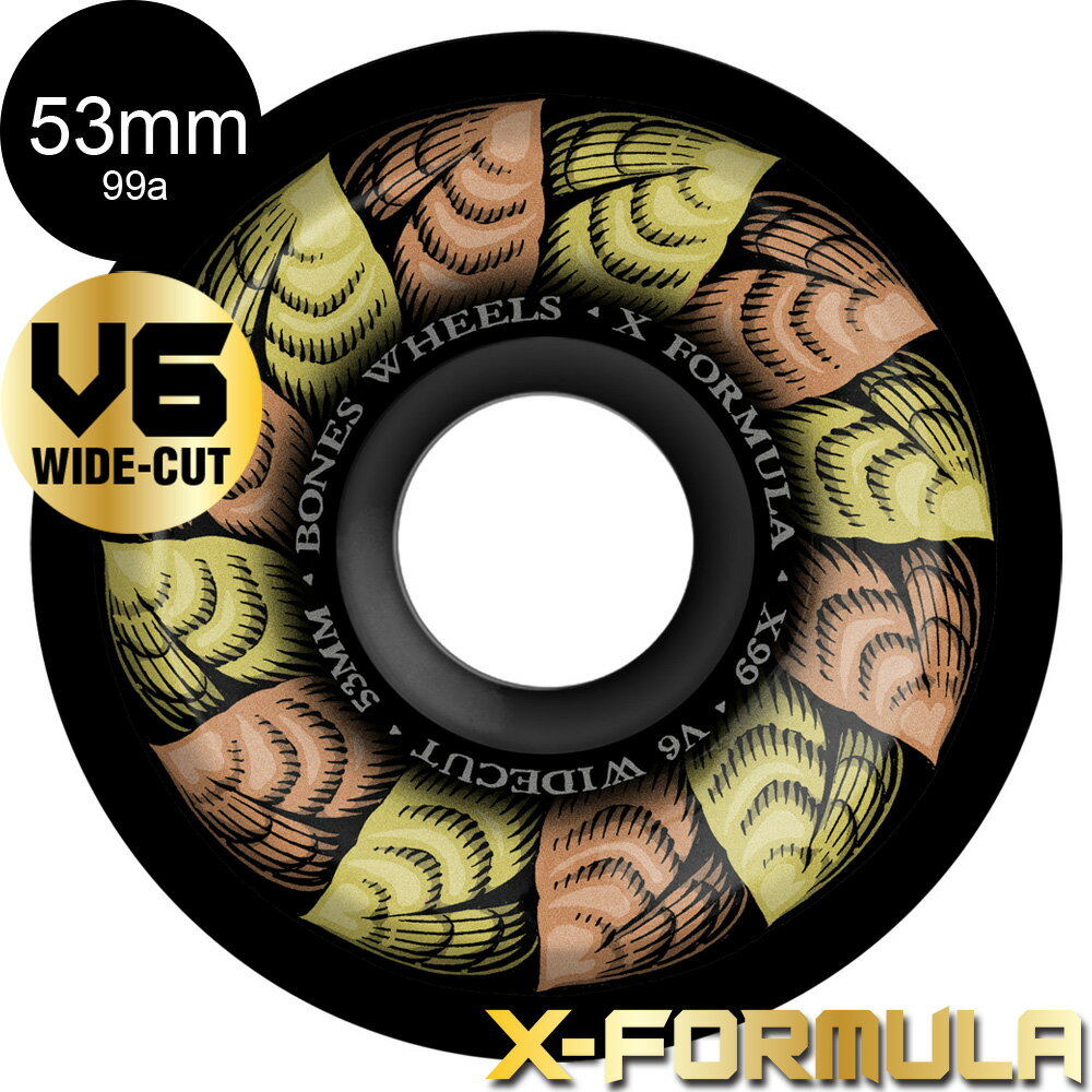 BONES WHEELS ܡ 53mm X-FORMULA LEAVING V6 WIDE-CUT 99A WHEELSϡɥ 4ĥå ֥å åեߥ顼 X99 ȥܡ ܡ sk8 skateboard  ȥå 饤 饤ɡ2401