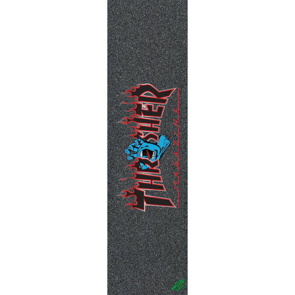 ■MOB GRIP 商品詳細 ブランド：MOB GRIP(モブグリップ) モデル：THRASHER X SC SCREAMING FLAME LOGO SHEET 正規輸入品 サイズ 幅：11inch(約27.94cm) 長さ：33inch(約83.82cm) 粗めの仕様で、しっかりとしたグリップ力が魅力です。 テープに開けられた多くの穴が空気を逃がし、気泡をつくらずデッキに張り付けることができます。 防水仕様で耐久性があり、グリップが消耗しにくいのが特徴です。 粘着性の強い接着剤を使用し、少々の熱さや寒さでは剥がれません。 *デッキと注文で550円に変更につきましては、一部対象外のデッキがございます。 *予め、ご希望のデッキのサイズをご確認下さい。 *デッキテープの貼り付けは、お客様ご自身でおこなっていただきますようお願い致します。 *PCモニターにより若干色が違って見えることがあります。 *商品の仕様は予告なく変更になる場合があります。 【MOB GRIP】 Marc Johnson,Jamie Thomas,David Gonzalezをはじめ、多くの有名ライダーをサポートするデッキテープブランド。 GRAPHIC MOBやデッキテープがカットされているLASER CUT MOBなど様々なラインナップを展開している。 MOB GRIP一覧はこちら ■デッキと同時購入なら、550円でお買い上げいただけます！ 550円に変更するには？ プルダウンメニュー[デッキと注文（550円に変更）]を選択の上、買い物かごに追加してください。 [MOB GRIPプレゼント]のバナーが掲載されたデッキと同時購入が必要になります。 550円に変更の場合、デッキに付属しているプレゼントのMOB GRIP（ブラック）は付属いたしません。 550円に変更は対象のデッキ1本につき1枚までとなります。 デッキ1本とテープ2枚をお買い上げの場合は、価格が安いものを550円変更いたします。 550円に変更ができない場合 プルダウンメニュー[テープのみ注文]を選択された場合。 プルダウンメニューが無い商品は対象外となります。 [MOB GRIPプレゼント]のバナーが掲載されていないデッキと同時にお買い上げいただいた場合。 ※金額が550円に変更されるタイミングについて システムの都合上、決済画面で550円に変更されません。 一旦ご希望のデッキテープの金額で決済していただき、当店でご注文確認後にデッキテープの金額を550円に変更し、改めて金額を修正した内容のメールを送信させていただきます。 デッキ一覧はこちら