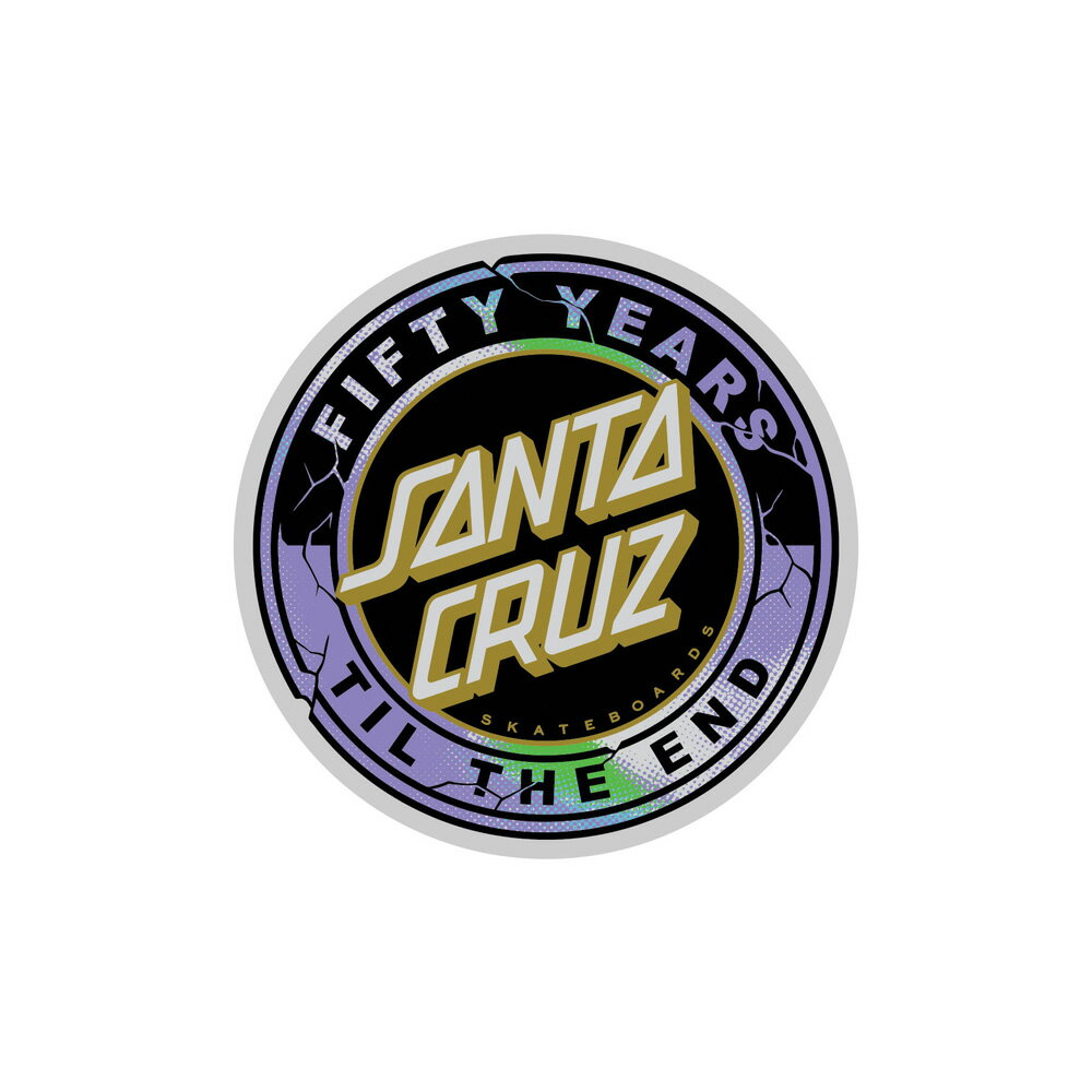 サンタクルーズ SANTA CRUZ3in x 3in 50TH TTE DOT STICKERステッカー デカール シール スケートボード スケボー sk8 skateboard