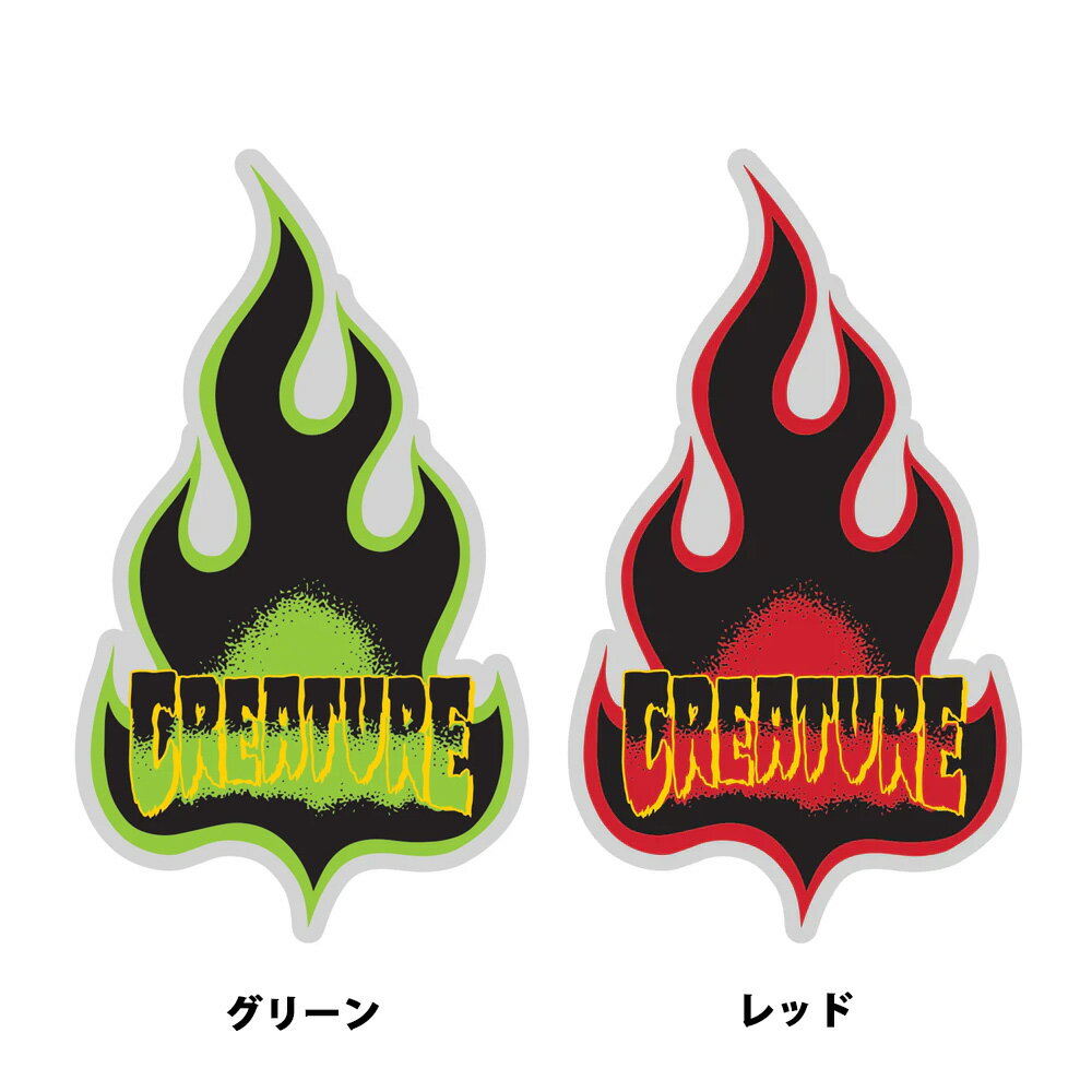 CREATURE クリーチャー3.5in x 6.25in LOGO FLAME STICKERステッカー デカール シール スケートボード スケボー ストリート sk8 skateboard 2