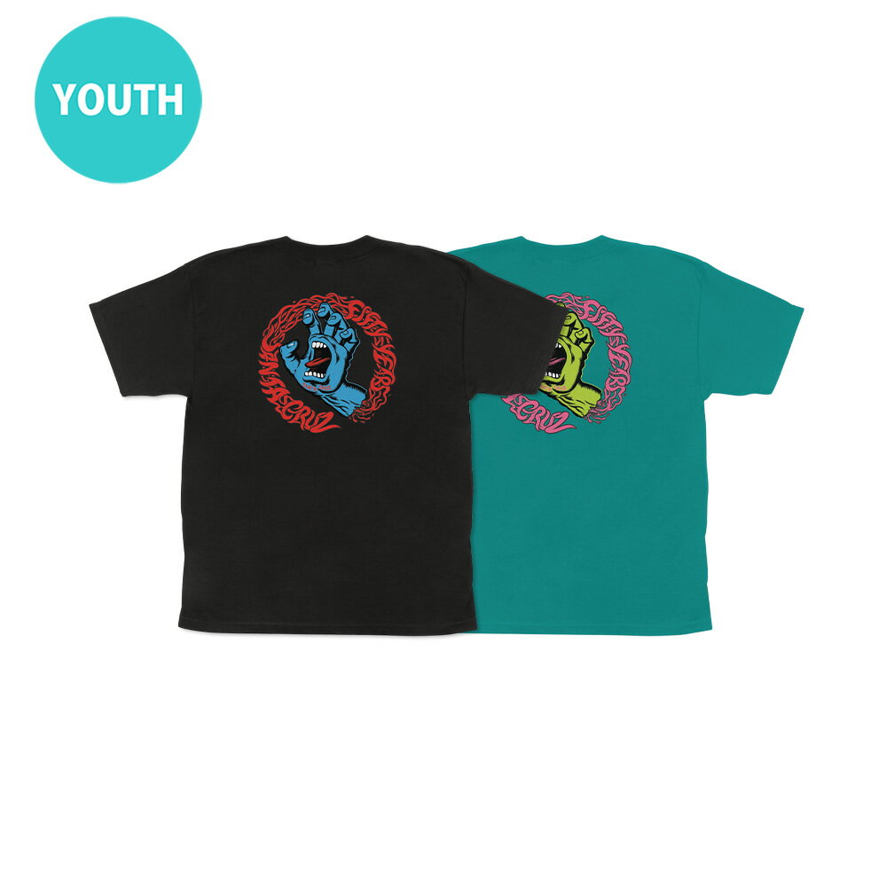 SANTA CRUZ サンタクルーズSCREAMING 50 S/S REGULAR T-SHIRT YOUTHTシャツ ユースサイズ スクリーミングハンド 子供用 半袖 TEE 小学生 服 スケートボード スケボー sk8 skateboard【23FW】