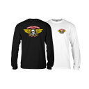 POWELL PERALTA パウエル ペラルタWINGED RIPPER L/S T-SHIRTTシャツ ロンT 長袖 リッパー メンズ スケートボード スケボー sk8 skateboard ストリート ファッション おしゃれ オールドスクール【23FW】