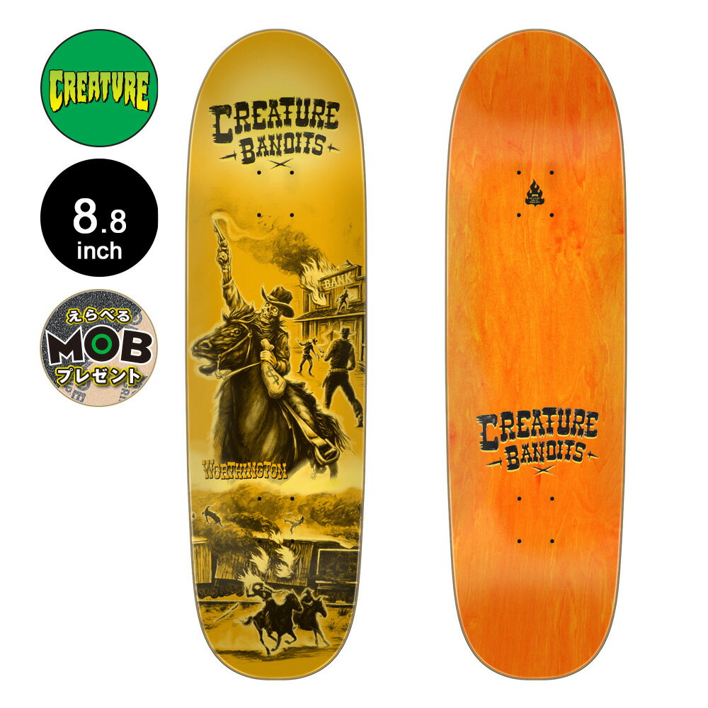 CREATURE クリーチャースケボー デッキ 8.8 WORTHINGTON BANDITS PRO DECKジョン・ワージントン スケートボード ストリート sk8 skateboard 板【2405】