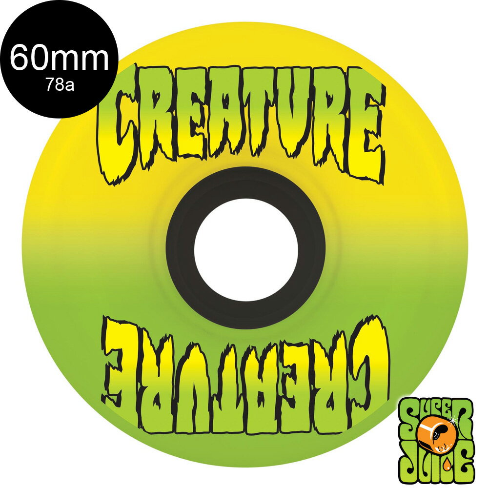 OJ WHEELS 60mm SUPER JUICE CREATURE BONEHEAD YELLOW/GREEN 78A WHEELSեȥ 4ĥå ꡼㡼  ѡ塼 롼 󥰥ܡ ư ȥܡ ܡ sk8 skateboard  Ť ®2405