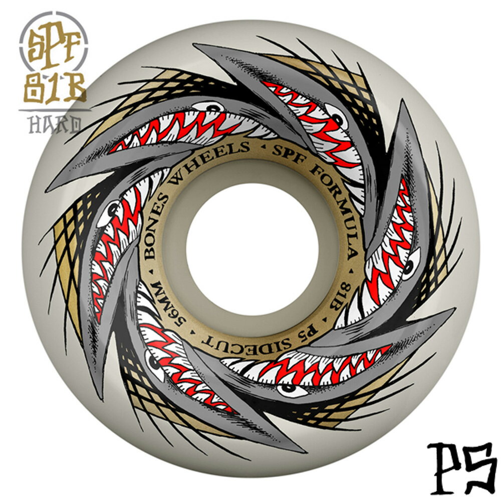 BONES WHEELS ボーンズ ウィール56mm SPF POOL SHARKNADO P5 SIDECUT 81B WHEELSハードウィール(4個セット...