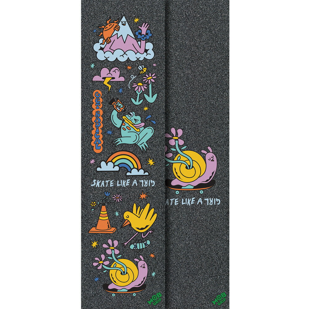 モブグリップ MOB GRIP9in x 33in SKATE LIKE A GIRL SHEETグリップテープ デッキテープ スケート ライク ア ガール スケートボード スケボー sk8 skateboard【2404】