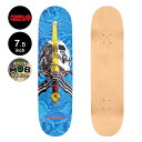 パウエル・ペラルタ POWELL PERALTAスケボー デッキ 7.5 SKULL & SWORD BLACK/SILVER DECK SHAPE 191スカ...