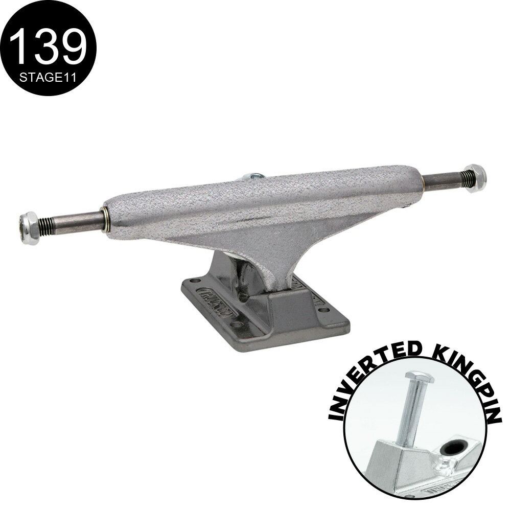 インディペンデント INDEPENDENT139 INDUSTRIAL IKP SILVER/BLACK STANDARD TRUCKS(STAGE11)トラック スタンダード インディー 逆キングピン スケートボード スケボー sk8 skateboard 1個【2411】