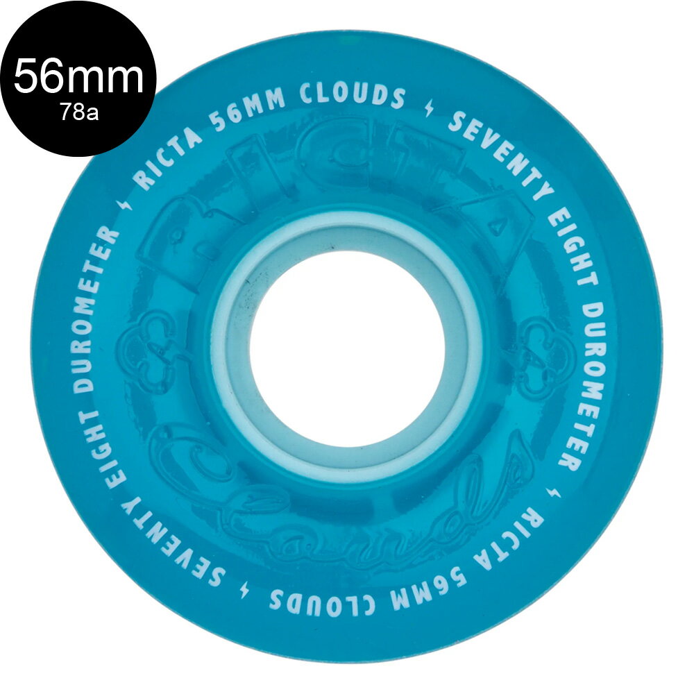 リクタ RICTA56mm CLOUDS TRANS BLUE 78A WHEELSソフトウィール 4個セット クラウズ クルーザー フィルマー スケートボード...