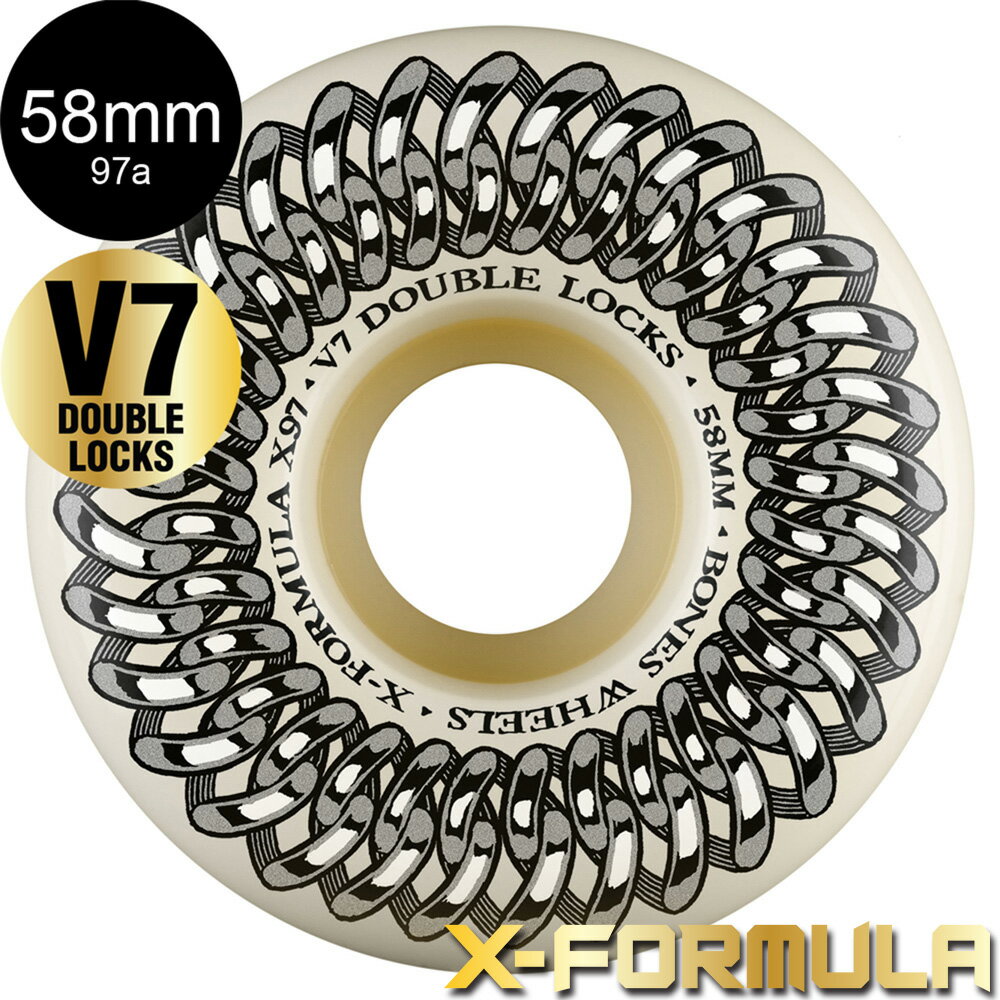 ボーンズ ウィール BONES WHEELS58mm X-FORMULA DOUBLE LOCKS V7 97A WHEELSハードウィール 4個セット エック...