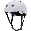 プロテック PRO-TECCLASSIC SKATE GLOSS WHITEヘルメット グロスホワイト 白 プロテクター 大人用 子供用 キッズ ユース PRO...