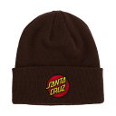 サンタクルーズ SANTA CRUZCLASSIC DOT LONG SHOREMAN BEANIE HATビーニー ハット 帽子 CAP メンズ スケートボード スケボー ストリート スケーター ファッション sk8 skateboard【24FA】