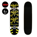 パウエル・ペラルタ POWELL PERALTA8.0in x 31.45in VATO RAT SKATEBOARD COMPLETE BLACK/YELLO...