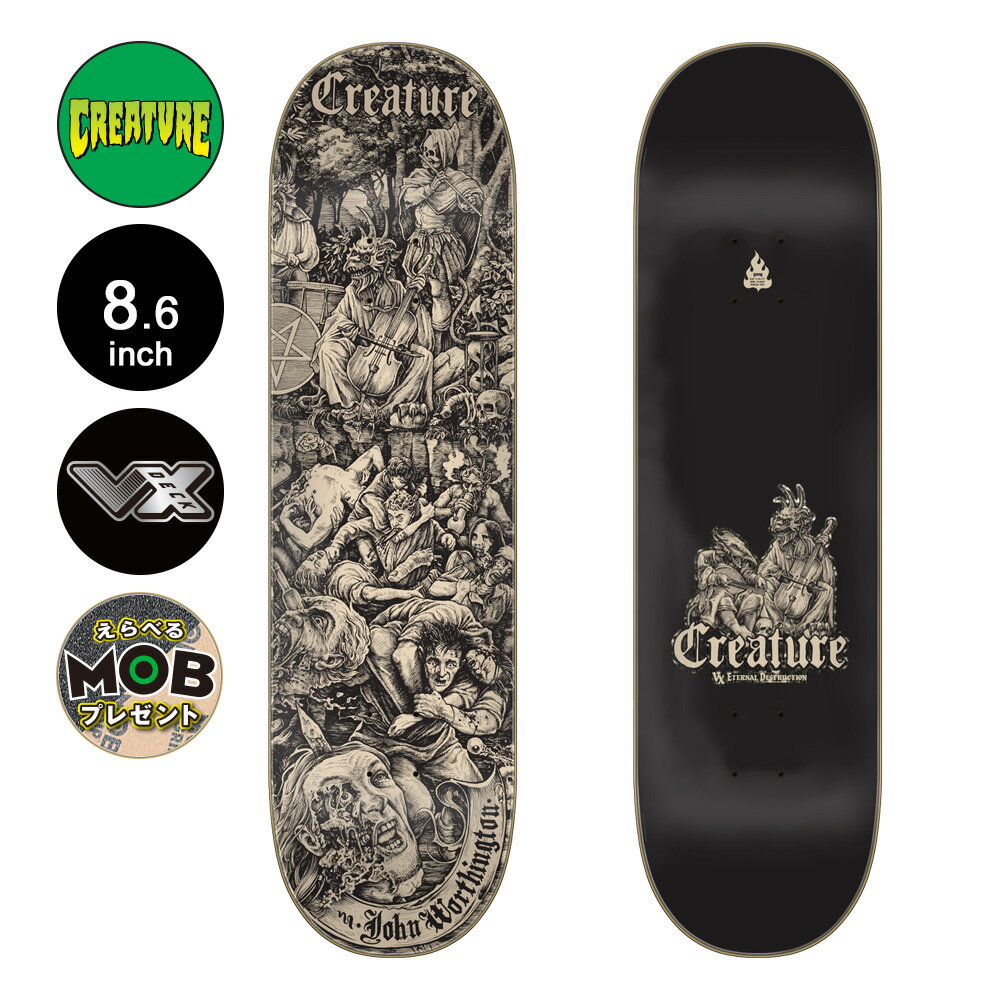 クリーチャー CREATUREスケボー デッキ 8.6 WORTHINGTON THE LORE VX PRO DECKジョン・ワージントン ブイエックス スケートボード ストリート sk8 skateboard 板【2501】