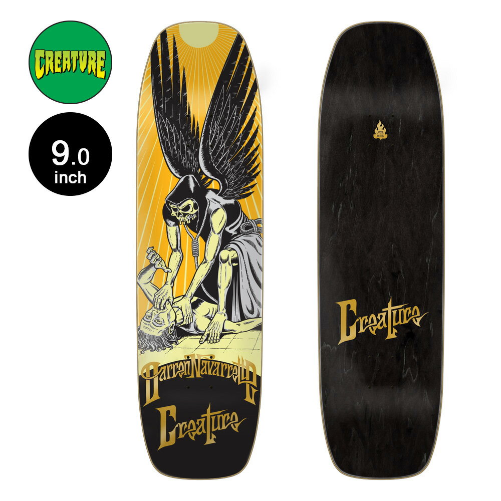 クリーチャー CREATUREスケボー デッキ 9.0 NAVARRETTE ANGEL OF DEATH XL PRO DECKダレン・ナヴァレット プロモデル スケートボード ストリート sk8 skateboard 板【2501】