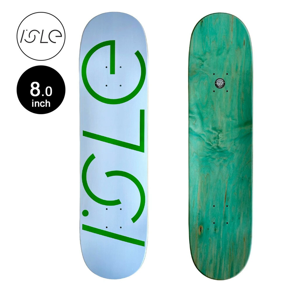アイル ISLEスケボー デッキ 8.0 LOGO 2 DECKスケートボード ストリート sk8 skateboard 板【2405】