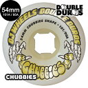 オージェイウィール OJ WHEELS54mm DOUBLE DURO WHITE CHUBBIES 101A/95A WHEELSハードウィール ダブルデュロ...